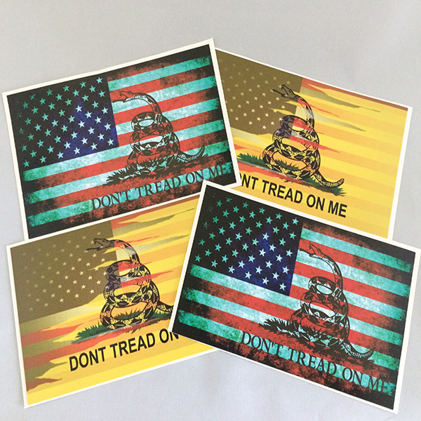 ASW Ammo Army DON'T TREAD ON ME DISTRESSED COLOR Decal